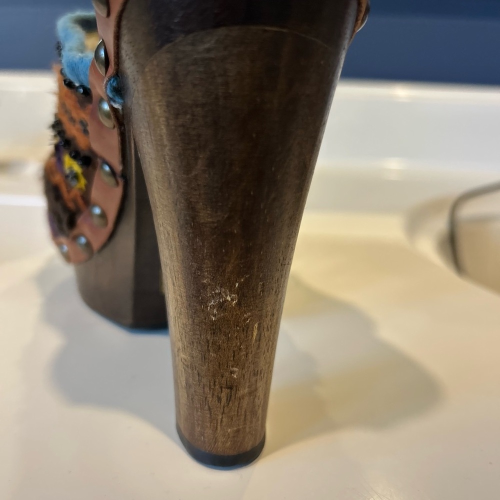 Vintage Miu Miu Colorful Embellished Mules - Picture 5 of 5